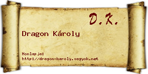 Dragon Károly névjegykártya