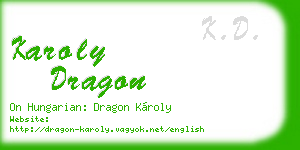 karoly dragon business card